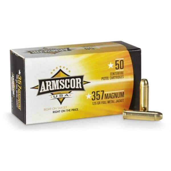 1000 Rounds Of Armscor USA 357 Magnum Ammo 125 Grain Full Metal Jacket