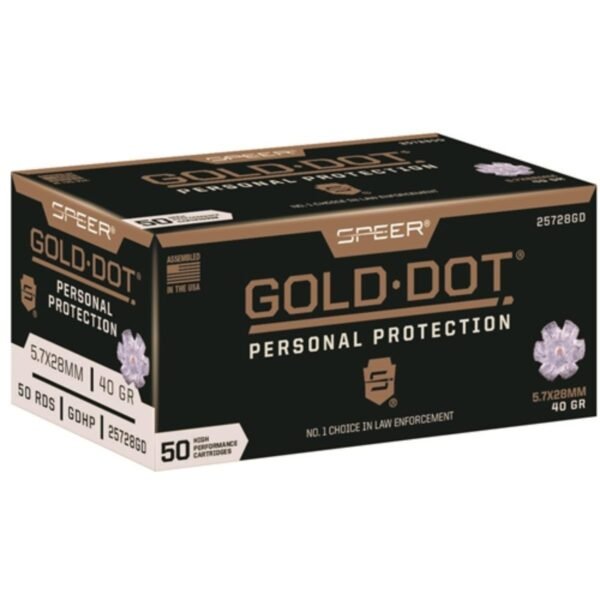 1000 Rounds Of Speer Gold Dot 5.7x28mm Ammo 40 Grain