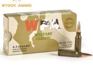 1000 Rounds Of Wolf Military Classic 6.5 Grendel Ammo 100 Grain FMJ Steel Case - Stock Ammo