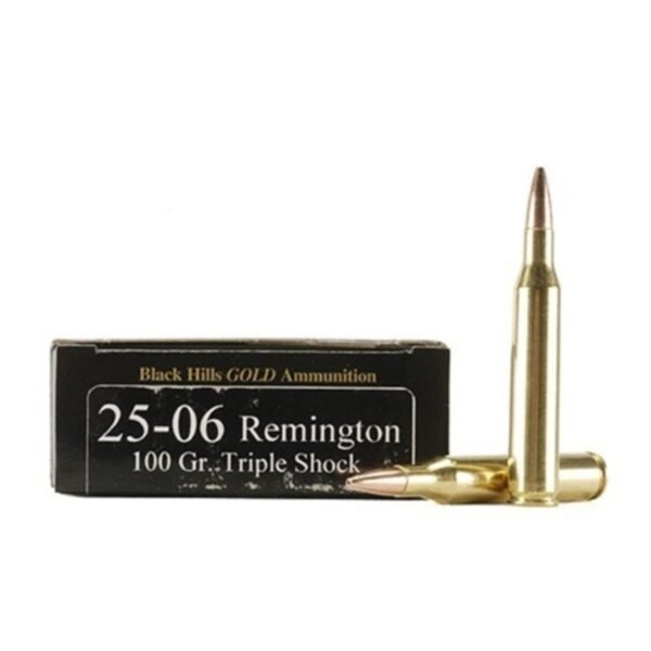 500 Rounds Of Black Hills Gold 25-06 Remington Ammo 100 Grain Barnes Triple-Shock X Bullets Hollow Point Flat Base Lead-Free