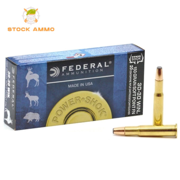 500 Rounds Of Federal Power-Shok 30-30 Winchester Ammo 150 Grain Soft Point Flat Nose