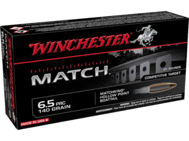 500 Rounds Of Winchester Match Ammunition 6.5 PRC 140 Grain Sierra MatchKing Hollow Point Boat Tail