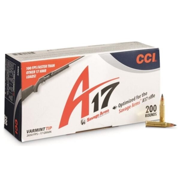 500rds of CCI A17 17 HMR Ammo 17 Grain Varmint Tip