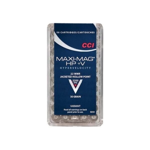 500rds of CCI Maxi-Mag 22 WMR Ammo 30 Grain +V Jacketed Hollow Point