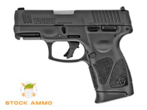 Taurus G3C Pistol, Striker Fired, Compact, 3.26″ Barrel, Polymer Frame, Black Color, Fixed Front Sight With Drift Adjustable Rear Sight, 12Rd, 3... - Stock Ammo