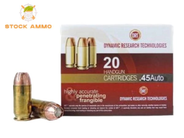 DRT 45 AUTO AMMUNITION TERMINAL SHOCK-500Rnds - Stock Ammo