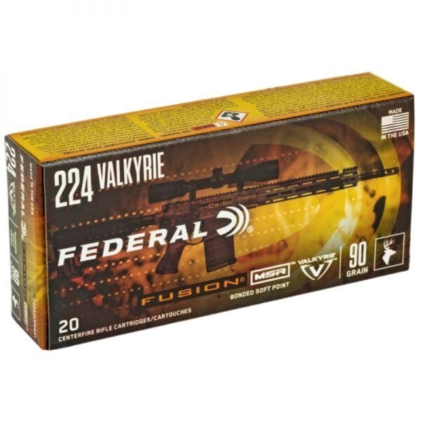 Federal Fusion MSR 224 Valkyrie Ammo 90 Grain Soft Point