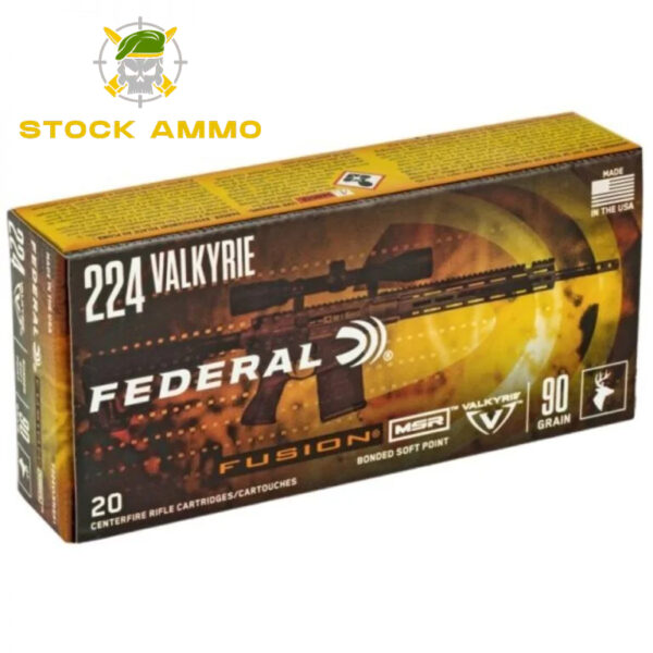 Federal Fusion MSR 224 Valkyrie Ammo 90 Grain Soft Point - Stock Ammo