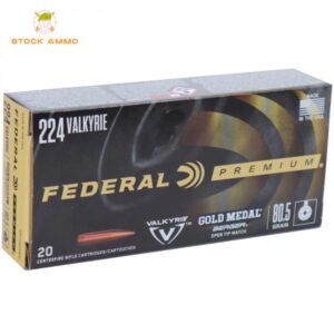Federal Gold Medal 224 Valkyrie Ammo 80.5 Grain Berger Hybrid