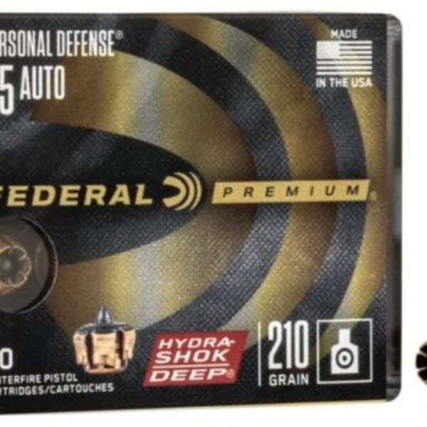 FEDERAL PREMIUM-CENTERFIRE .45 ACP 210Grain-500Rnds