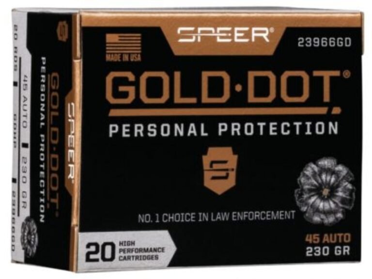 Speer Gold Dot .45 ACP 230 grain Gold Dot Hollow Point-500Rnds